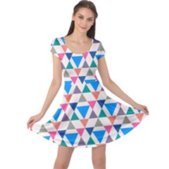 Multicolor Triangle Cap Sleeve Dress by tmsartbazaar