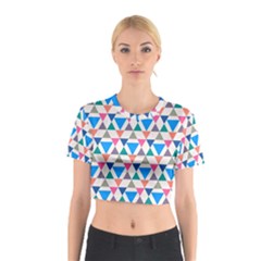 Multicolor Triangle Cotton Crop Top by tmsartbazaar