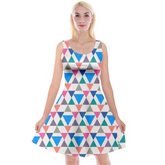 Multicolor Triangle Reversible Velvet Sleeveless Dress by tmsartbazaar