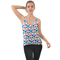 Multicolor Triangle Chiffon Cami by tmsartbazaar