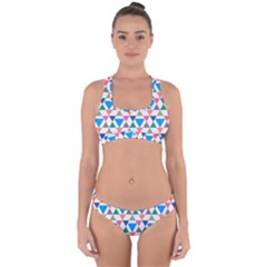 Multicolor Triangle Cross Back Hipster Bikini Set by tmsartbazaar