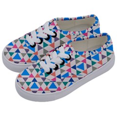 Multicolor Triangle Kids  Classic Low Top Sneakers by tmsartbazaar