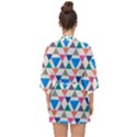 Multicolor Triangle Half Sleeve Chiffon Kimono View2