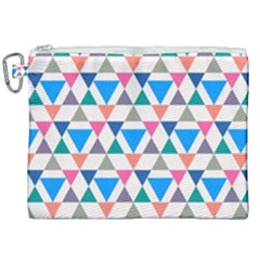 Multicolor Triangle Canvas Cosmetic Bag (xxl) by tmsartbazaar