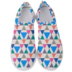 Multicolor Triangle Men s Slip On Sneakers by tmsartbazaar