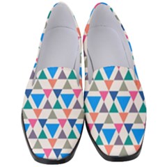 Multicolor Triangle Women s Classic Loafer Heels by tmsartbazaar