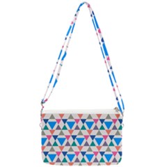 Multicolor Triangle Double Gusset Crossbody Bag by tmsartbazaar