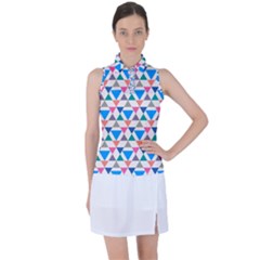 Multicolor Triangle Women s Sleeveless Polo Tee by tmsartbazaar