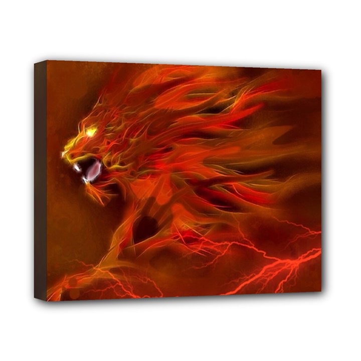 Fire Lion Flame Light Mystical Canvas 10  x 8  (Stretched)