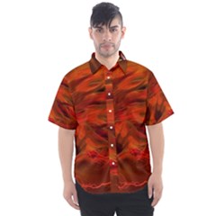 Fire Lion Flame Light Mystical Men s Short Sleeve Shirt