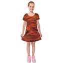 Fire Lion Flame Light Mystical Kids  Short Sleeve Velvet Dress View1