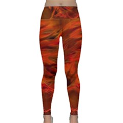 Fire Lion Flame Light Mystical Lightweight Velour Classic Yoga Leggings