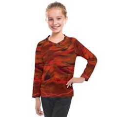 Fire Lion Flame Light Mystical Kids  Long Mesh Tee