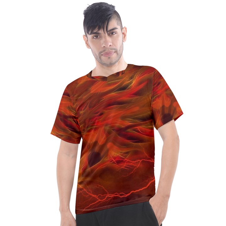 Fire Lion Flame Light Mystical Men s Sport Top