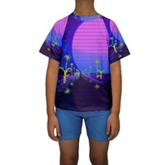 Blue Club Kids  Short Sleeve Swimwear by Mariart