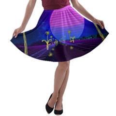 Blue Club A-line Skater Skirt by Mariart