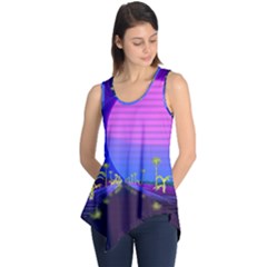 Blue Club Sleeveless Tunic by Mariart