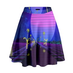 Blue Club High Waist Skirt by Mariart