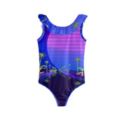 Blue Club Kids  Frill Swimsuit by Mariart