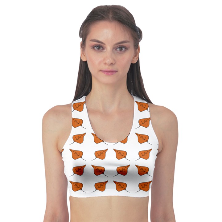 Fallen Leaves Autumn Sports Bra