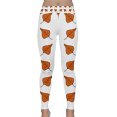 Fallen Leaves Autumn Classic Yoga Leggings by HermanTelo