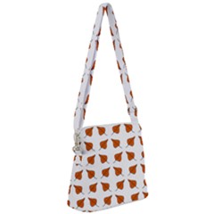 Fallen Leaves Autumn Zipper Messenger Bag