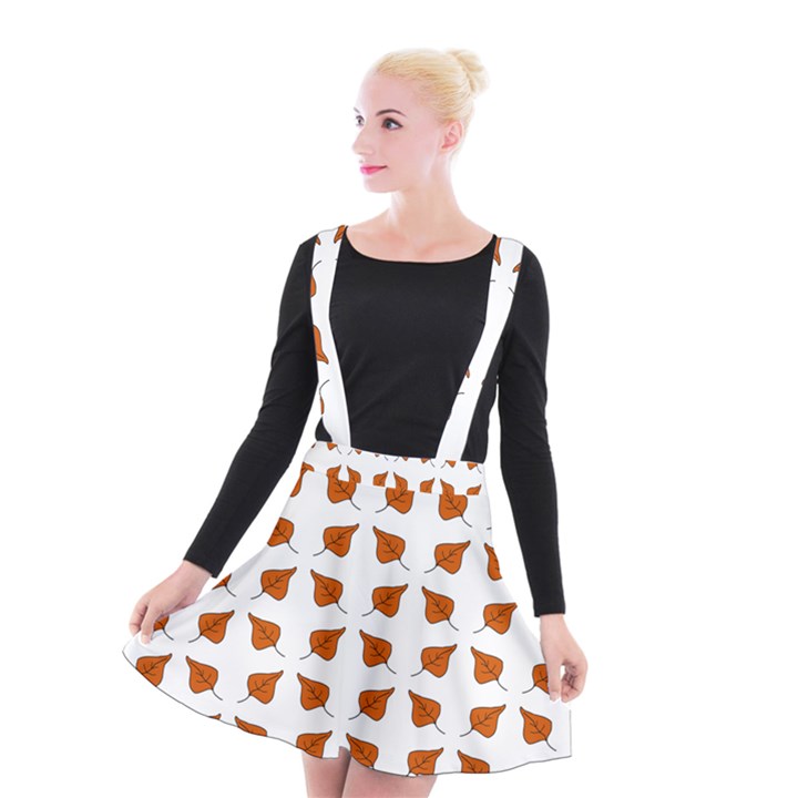 Fallen Leaves Autumn Suspender Skater Skirt