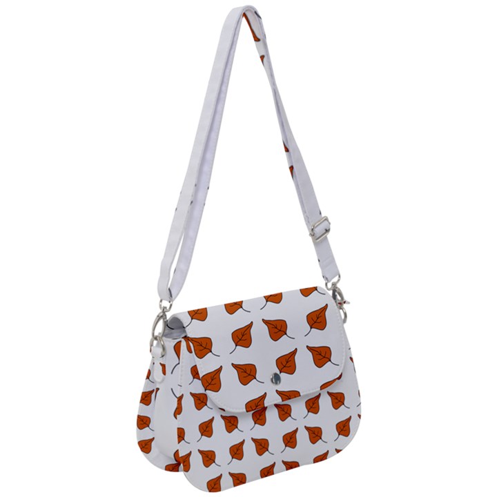 Fallen Leaves Autumn Saddle Handbag