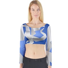 Origami Dragon Long Sleeve Crop Top by HermanTelo