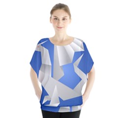 Origami Dragon Batwing Chiffon Blouse