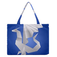 Origami Dragon Zipper Medium Tote Bag