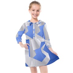 Origami Dragon Kids  Quarter Sleeve Shirt Dress