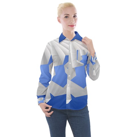 Origami Dragon Women s Long Sleeve Pocket Shirt by HermanTelo