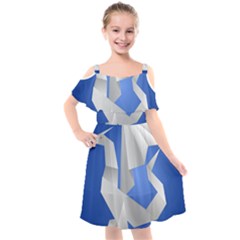 Origami Dragon Kids  Cut Out Shoulders Chiffon Dress by HermanTelo