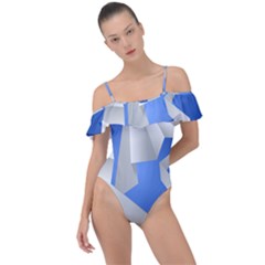 Origami Dragon Frill Detail One Piece Swimsuit by HermanTelo