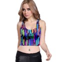 Abstract Line Racer Back Crop Top View1