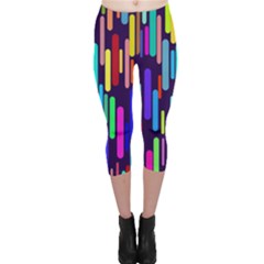 Abstract Line Capri Leggings 