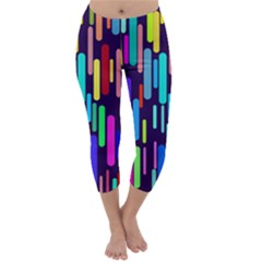 Abstract Line Capri Winter Leggings 