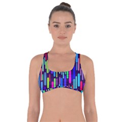 Abstract Line Got No Strings Sports Bra