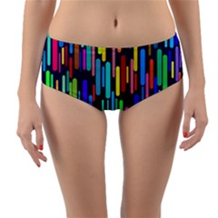 Abstract Line Reversible Mid-waist Bikini Bottoms by HermanTelo