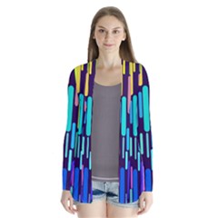 Abstract Line Drape Collar Cardigan