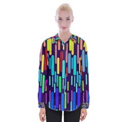 Abstract Line Womens Long Sleeve Shirt