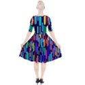 Abstract Line Quarter Sleeve A-Line Dress View2