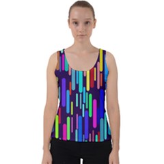 Abstract Line Velvet Tank Top