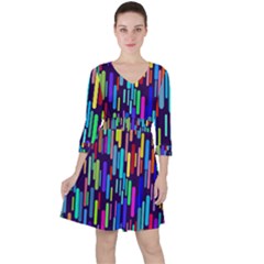 Abstract Line Ruffle Dress by HermanTelo