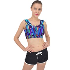 Abstract Line V-back Sports Bra