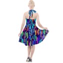 Abstract Line Halter Party Swing Dress  View2