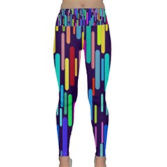 Abstract Line Lightweight Velour Classic Yoga Leggings by HermanTelo