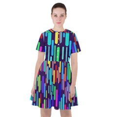 Abstract Line Sailor Dress