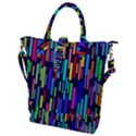 Abstract Line Buckle Top Tote Bag View1